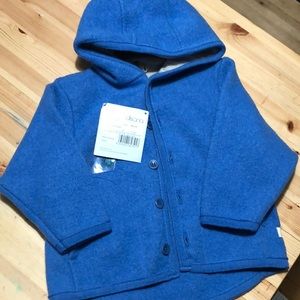 Disana NWT organic boiled wool jacket blue